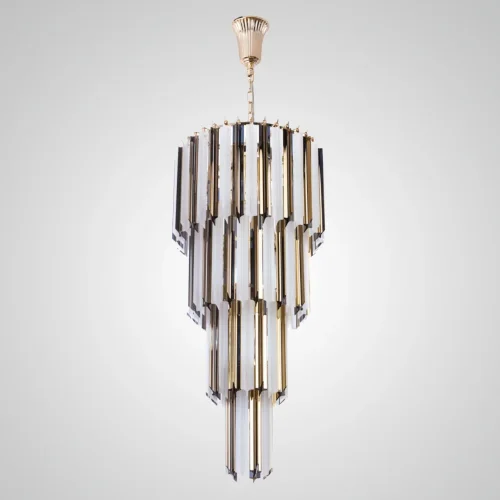 Люстра подвесная COMPAR CAS 193716-23 ImperiumLoft прозрачная на 9 ламп, основание латунь в стиле современный 