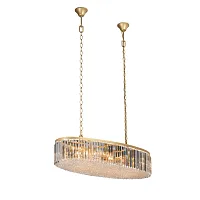 Люстра подвесная V5858-8/18 Vitaluce прозрачная на 18 ламп, основание золотое в стиле классический современный 