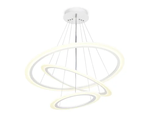 Светильник подвесной LED с пультом FA4359 Ambrella light белый 1 лампа, основание белое в стиле современный хай-тек с пультом кольца фото 2