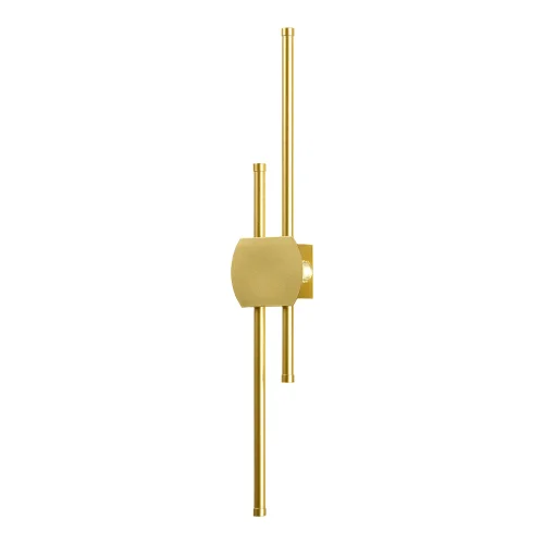 Бра LED Hardeman LSP-7394 Lussole матовый золото на 2 лампы, основание матовое золото в стиле минимализм современный отражённый свет