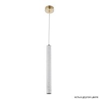 Светильник подвесной LED FRESA SP3W LED WHITE Crystal Lux белый 1 лампа, основание золотое в стиле современный трубочки