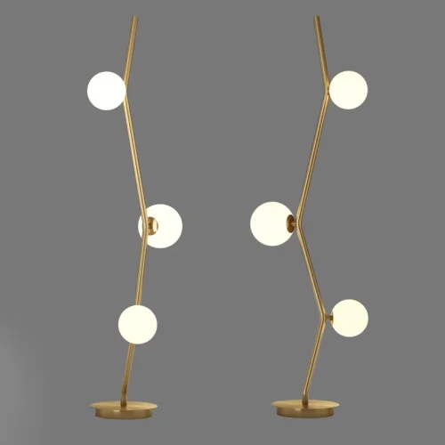 Торшер MATHIA FL 212092-23 ImperiumLoft белый на 3 лампы, основание латунь в стиле современный фото 2 Торшер MATHIA FL 212092-23 ImperiumLoft белый на 3 лампы, основание латунь в стиле современный фото 2