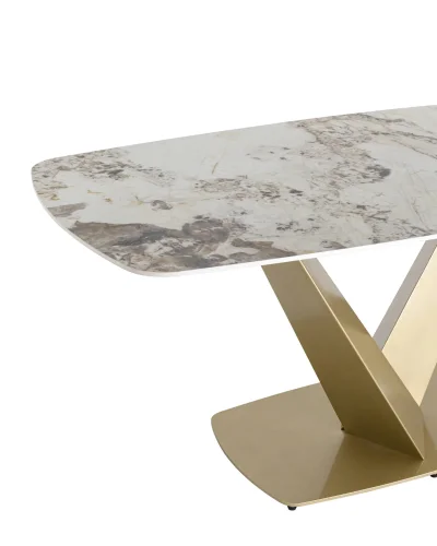 Стол обеденный Аврора, 180*90, керамика светлая УТ000034890 Stool Group столешница мрамор из керамика фото 2