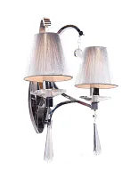 Бра Venisia LDW 8810-2 SL Lumina Deco серебряный 2 лампы, основание хром в стиле классический 