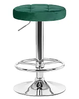 Табурет барный 5008-LM BRUNO, цвет сиденья зеленый велюр (MJ9-88), цвет основания хром Dobrin, зелёный/велюр, ножки/металл/хром, размеры - 610*830***360*360