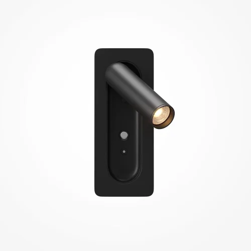 Бра с выключателем LED MOD495WL-L3B3K Axiom Maytoni чёрный на 1 лампу, основание чёрное в стиле современный хай-тек встраиваемый для чтения usb фото 5