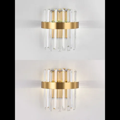 Бра LED LAMPS 81122/1W Natali Kovaltseva прозрачный на 1 лампа, основание золотое в стиле современный  фото 2