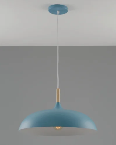 Светильник подвесной Hygo V10655-1P Moderli голубой 1 лампа, основание голубое в стиле лофт скандинавский современный  фото 2