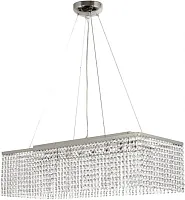 Люстра подвесная хрустальная Milano E 1.5.70X25 NT Arti Lampadari прозрачная на 8 ламп, основание никель в стиле классический 