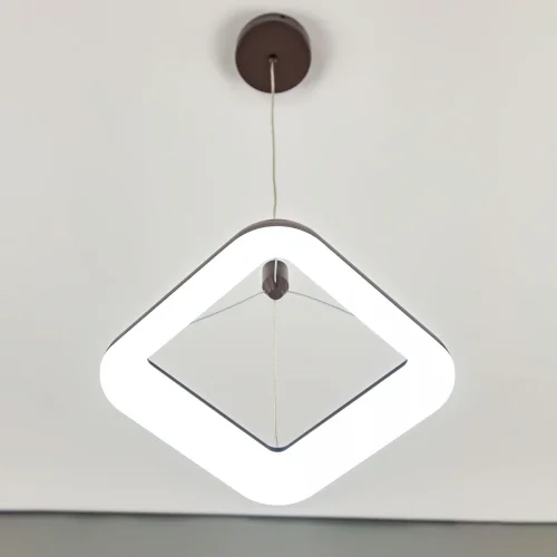 Светильник подвесной LED Паркер CL225B215 Citilux белый 1 лампа, основание коричневое в стиле современный квадраты фото 3