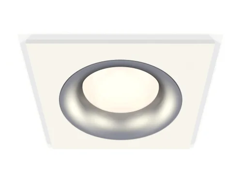 Светильник точечный XC7631004 Ambrella light матовый хром белый 1 лампа, основание белое в стиле хай-тек современный 