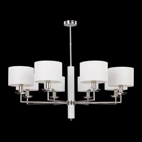 Люстра потолочная Modesto MOD-ZW-8(BC) Kutek белая на 8 ламп, основание никель в стиле американский  фото 2