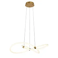 Люстра подвесная LED Vendel 4470-3P F-promo белая на 1 лампа, основание латунь в стиле современный 