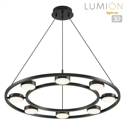 Люстра подвесная Torina 8340/8 Lumion чёрная на 8 ламп, основание чёрное в стиле минимализм фото 3