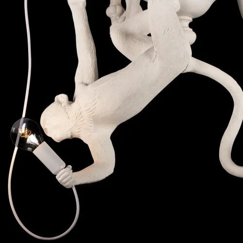 Светильник подвесной Monkey 10314 White LOFT IT без плафона 5 ламп, основание белое в стиле современный животные фото 8