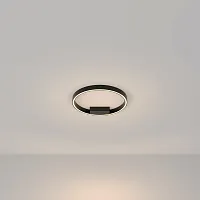 Светильник потолочный LED Rim MOD058CL-L25B3K Maytoni чёрный 1 лампа, основание чёрное в стиле минимализм модерн хай-тек кольца