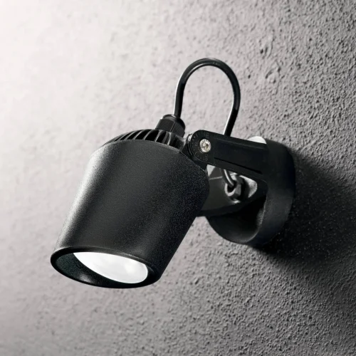 Настенный светильник MINITOMMY AP NERO 4000K Ideal Lux уличный IP66 чёрный 1 лампа, плафон чёрный в стиле современный GU10 фото 2