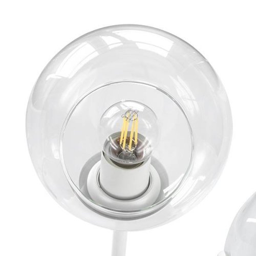 Люстра потолочная Beta 785086 Lightstar прозрачная на 8 ламп, основание белое в стиле современный лофт шар фото 4