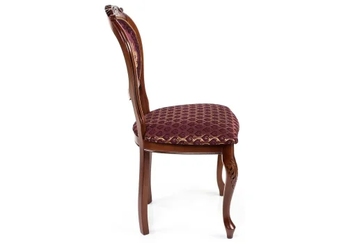 Деревянный стул Adriano 2 вишня / патина 438322 Woodville, бордовый/ткань, ножки/массив бука дерево/вишня, размеры - ****500*540 фото 3