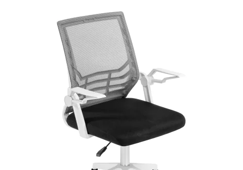 Компьютерное кресло Arrow black / white 15625 Woodville, чёрный/ткань сетка, ножки/пластик/белый, размеры - *1060***620*620 фото 6