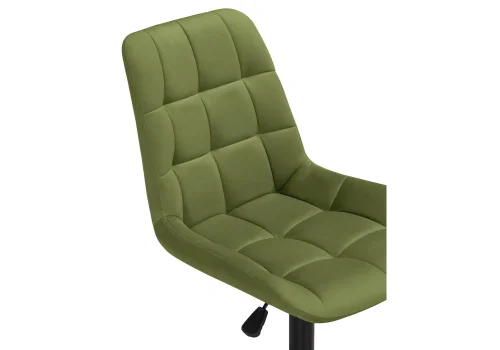 Компьютерное кресло Честер черный / зеленый 572580 Woodville, зелёный/велюр, ножки/металл/чёрный, размеры - *920***490*600 фото 8