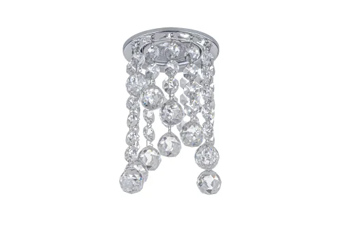 Светильник точечный Osimo GU10.5.14.8.113 N Dio D'Arte прозрачный на 1 лампу, основание серебряное в стиле классический 