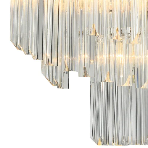 Люстра подвесная MAJESTIC 81433/6C CHROME Natali Kovaltseva прозрачная на 6 ламп, основание хром в стиле современный фото 3