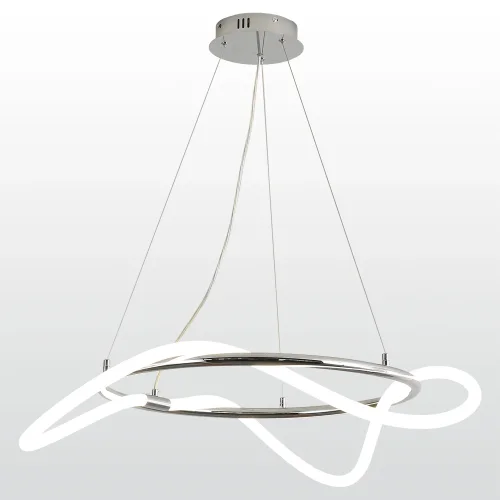 Светильник подвесной LED River LSP-8390 Lussole белый 1 лампа, основание хром в стиле современный 