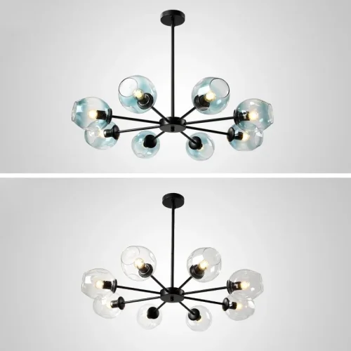 Люстра на штанге MARINE B 8 Black/Blue 189683-26 ImperiumLoft голубая на 8 ламп, основание чёрное в стиле скандинавский фото 7 Люстра на штанге MARINE B 8 Black/Blue 189683-26 ImperiumLoft голубая на 8 ламп, основание чёрное в стиле скандинавский фото 7