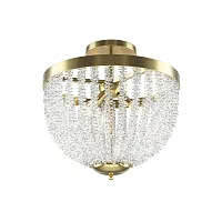 Светильник потолочный Intrigue MOD440CL-03BS Maytoni прозрачный на 3 лампы, основание латунь в стиле современный 