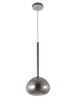 Светильник подвесной JET SP1 SMOKE Crystal Lux серый прозрачный 1 лампа, основание хром в стиле современный выдувное