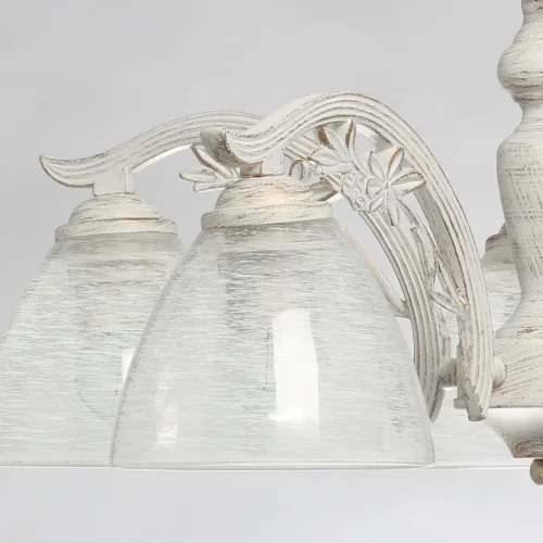 Люстра потолочная Ариадна 105011205 DeMarkt белая на 5 ламп, основание белое в стиле классический  фото 7
