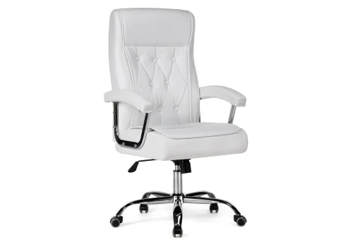 Компьютерное кресло Class white 15255 Woodville, белый/искусственная кожа, ножки/металл/хром, размеры - *1540***650*730