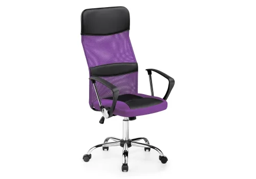 Компьютерное кресло Arano фиолетовое 1646 Woodville, фиолетовый/ткань искусственная кожа, ножки/металл/хром, размеры - *1320***650*650 фото 6