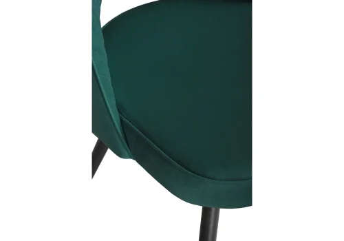Деревянный стул Сандвикен черный / velutto 20 462400 Woodville, зелёный/велюр, ножки/металл/чёрный, размеры - ****500*550 фото 9