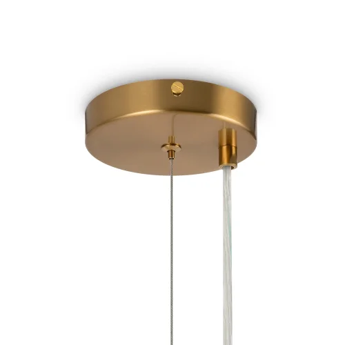 Светильник подвесной Zing FR5199PL-08BS1 Freya белый 8 ламп, основание латунь в стиле современный шар фото 3