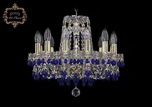 Люстра подвесная хрустальная 11.24.12.141.Gd.V3001 Bohemia Art Classic прозрачная на 12 ламп, основание золотое в стиле классический 