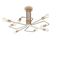 Люстра потолочная TRIUMPH PL8 OTTONE ANTICO Ideal Lux без плафона на 8 ламп, основание латунь в стиле классический 