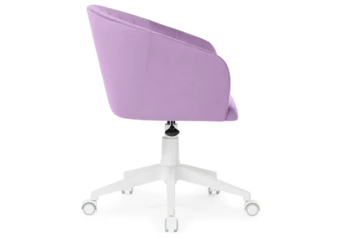 Компьютерное кресло Тибо сиреневый 464216 Woodville, фиолетовый/велюр, ножки/пластик/белый, размеры - *900***600*600 фото 3