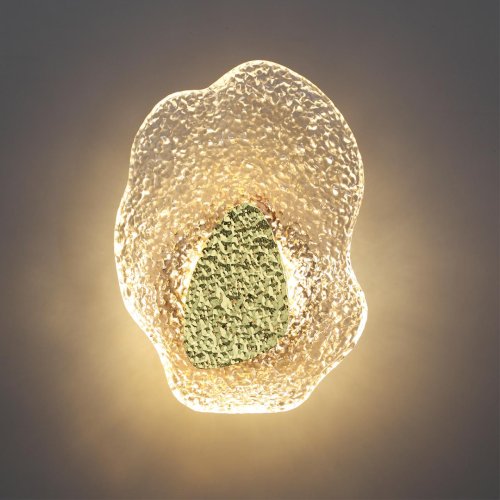 Бра LED Coralla 5460/12WLA Odeon Light прозрачный на 1 лампу, основание золотое в стиле современный флористика арт-деко отражённый свет фото 4