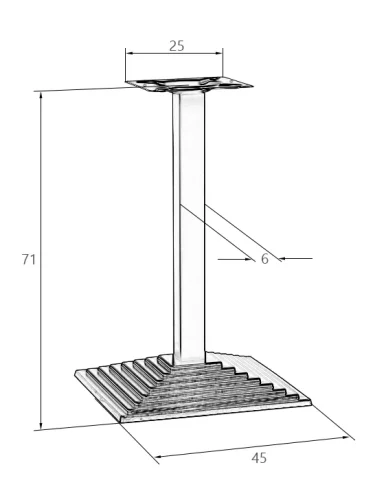 Подстолье обеденное 5014-5-LMS GRANT Dobrin столешница из фото 2