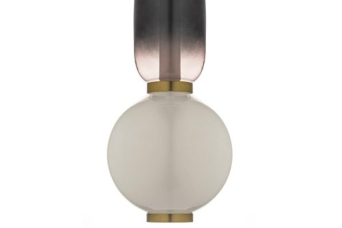 Светильник подвесной LED Canelli L 1.P1 W Arti Lampadari серый белый 1 лампа, основание золотое в стиле современный  фото 2