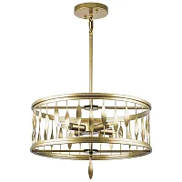 Люстра подвесная Firenze 725143 Lightstar золотая на 4 лампы, основание золотое в стиле арт-деко 