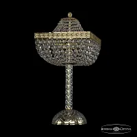 Настольная лампа 19112L4/H/25IV G Bohemia Ivele Crystal прозрачная 4 лампы, основание золотое металл в стиле классический sp