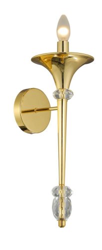 Бра  MIRACLE AP1 GOLD Crystal Lux без плафона на 1 лампа, основание золотое в стиле современный 