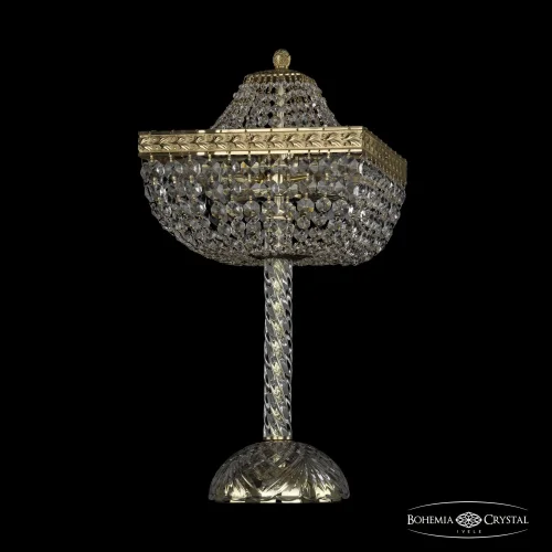 Настольная лампа 19112L4/H/25IV G Bohemia Ivele Crystal прозрачная 4 лампы, основание золотое металл в стиле классический sp