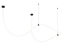 Светильник подвесной LED с пультом Венди 08031K-400,19(3000-6000K) Kink Light белый на 1 лампу, основание чёрное в стиле современный хай-тек с пультом