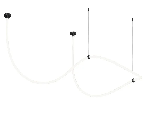 Светильник подвесной LED с пультом Венди 08031K-400,19(3000-6000K) Kink Light белый на 1 лампу, основание чёрное в стиле современный хай-тек с пультом