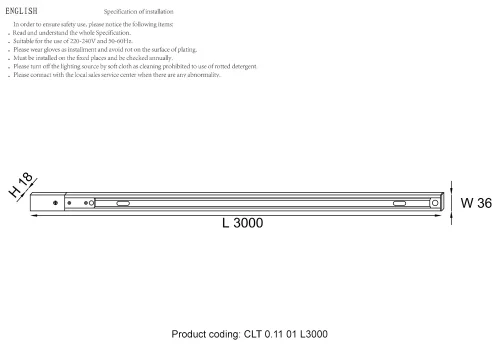 Шинопровод однофазный CLT 0.11 01 L3000 WH Crystal Lux белый в стиле современный для светильников серии Clt 0.11 однофазный накладной шинопровод фото 2