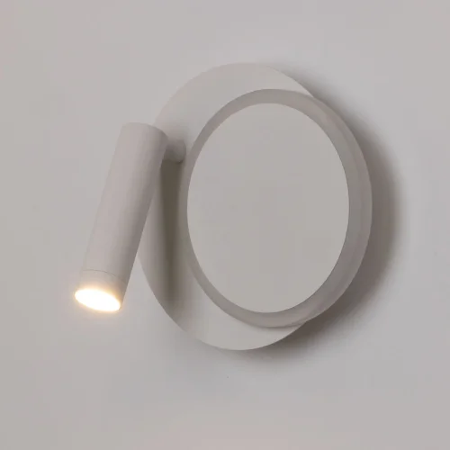 Бра LED Стаут 702023302 DeMarkt белый на 1 лампа, основание белое в стиле хай-тек для чтения фото 3